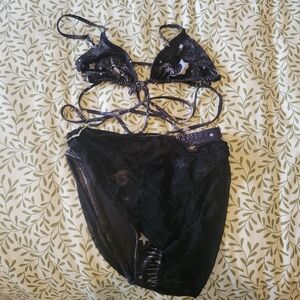 Women's Black Celesrial Bikini Set